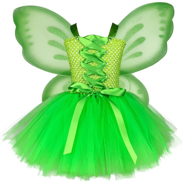 Disfraz de Tinkerbell para niños de 1 a 14 años, tutú de Hada de cumpleaños para  niñas, vestido de Pixie para Halloween, ropa para niños, regalo de Purim de  Año Nuevo - AliExpress
