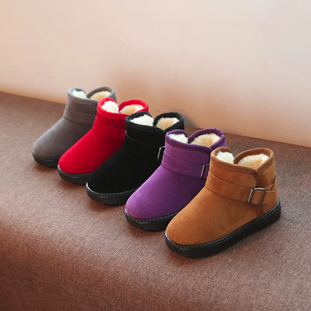 Tenis bebezapatilla deporte bebe; зимние ботинки для маленьких девочек; теплая однотонная повседневная обувь из флока на нескользящей подошве; deportivas bebe fille enfant; 1015