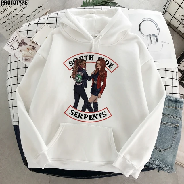 South Side Serpents Gothic Crop Aesthetic Bluza Oversize Winter Sweatshirts Hoody Female Top Riverdale Hoodie Clothes Streetwear