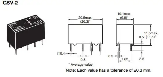 1 шт. OMRON Реле 10 шт. G5V-2 5VDC 12VDC 24VDC 5 В, 12 В, 24 В постоянного тока, абсолютно и реле