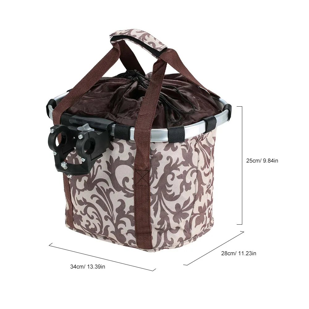 Велосипедная корзина из алюминиевого сплава, велосипедная сумка, велосипедная Передняя сумка, переноска для животных, велосипедная верхняя труба, передняя сумка-переноска - Цвет: Khaki