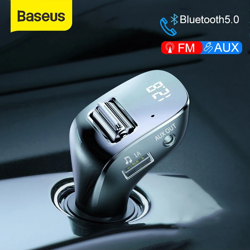 Baseus автомобильное зарядное устройство для Мобильный телефон fm передатчик Aux
