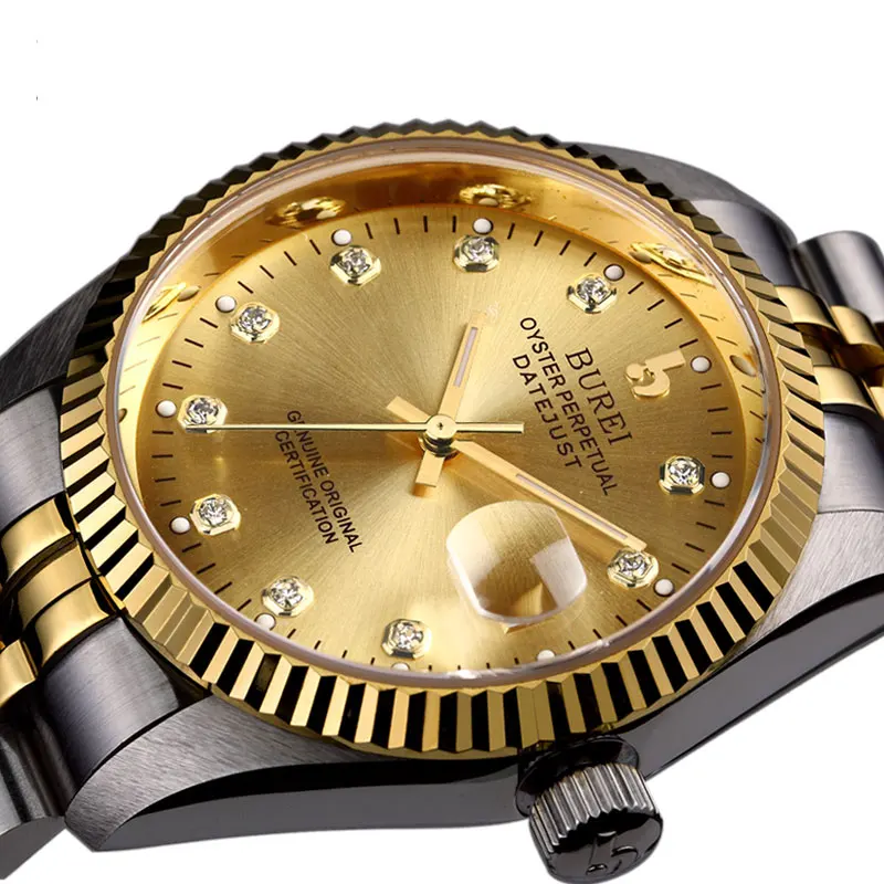 BUREI 5003 Switzerland часы мужские роскошные брендовые oyster perpetual datejust Miyota автоматические