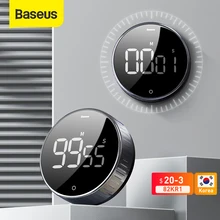 Baseus-Temporizador de cocina magnético, Digital, Manual, Cuenta atrás, despertador, mecánico, para ducha, estudio