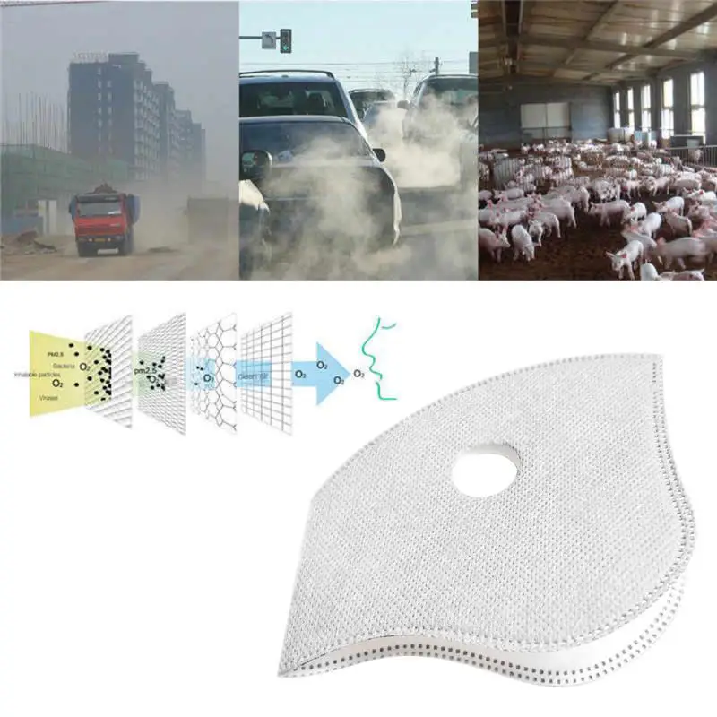 

FPP3 PM2.5 Cycling Activated Carbon Filters Dust Mask 6 Layers Dustproof Anti Pollution Dust PM2.5 Motors Cycling Mask Filters