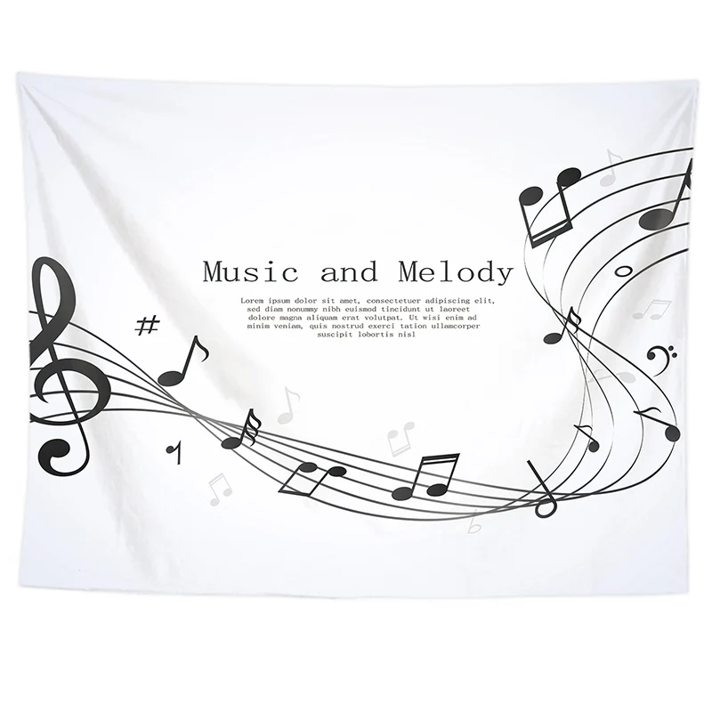 481 Music Melody Tapestry Wall Hanging Carpet Home Decoration For Bedroom Art Custom Tapestry Large Size - Цвет: 481