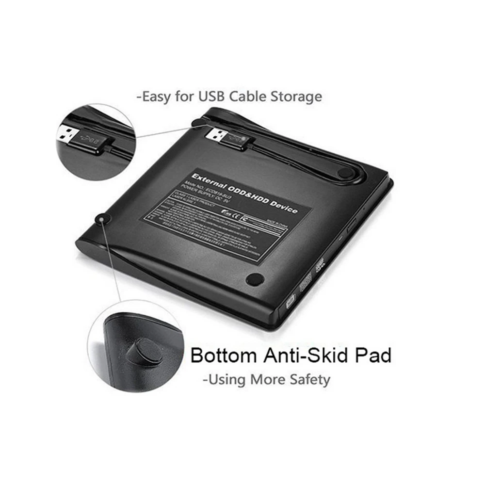USB 3 0 тонкий внешний DVD RW CD привод устройство для чтения дисков оптические приводы
