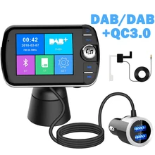 Приемник dab Bluetooth fm-передатчик Автомобильный MP3-плеер QC3.0 двойной USB зарядное устройство Поддержка громкой связи TF AUX воспроизведения музыки с антенной