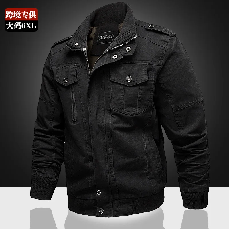 

2019 New Style Autumn & Winter Men Jacket Casual Coat Pure Cotton Workwear Large Size Men'S Wear