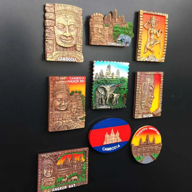BABELEMI высокое качество ручной работы Камбоджа Angkor Wat 3D магниты на холодильник мировые дорожные сувениры магнитные наклейки на холодильник