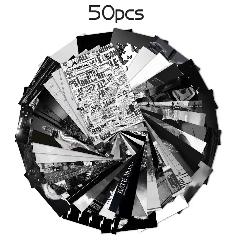 50pcs Black White Aesthetic Picture For Wall Collage Chic Print Kits Room Decor Vintage Wall Art Print For For Girl And Bedroom Painting Calligraphy Aliexpress