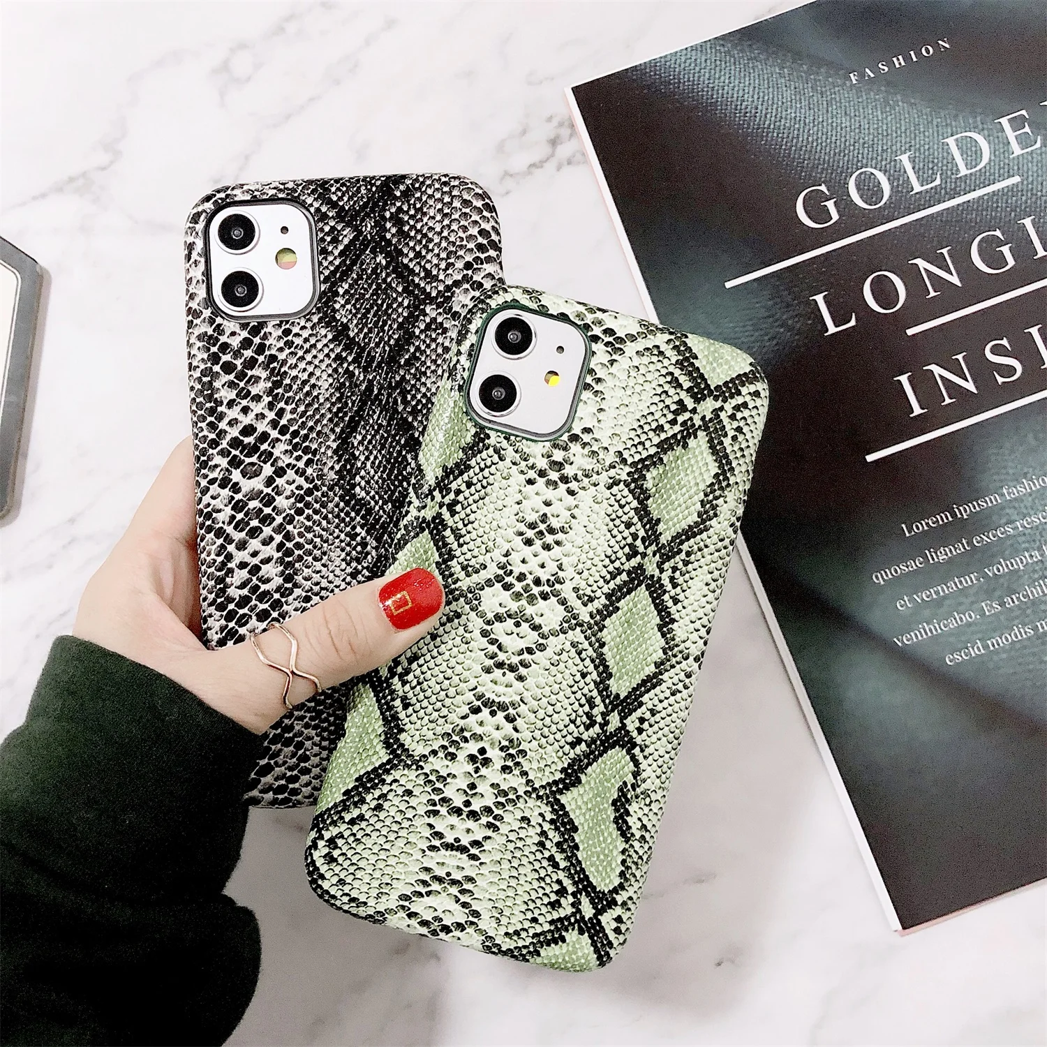 LISCN кожаный чехол для телефона для iPhone 8plus Xs Max 6 6splus 7 X XS XR 11 Pro Max Змеиная Кожа PU чехол Леди мобильный чехол для телефона