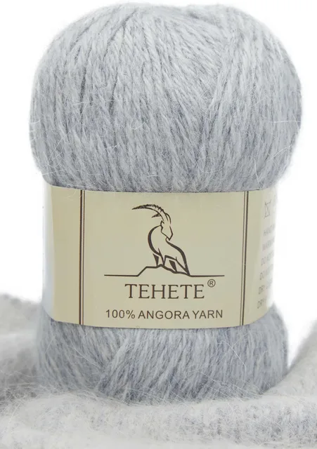 TEHETE 100% Angora Wool Yarn for Crocheting 2-Ply Soft Luxurious Fuzzy  Chunky Knitting Yarn (Sky Blue),825