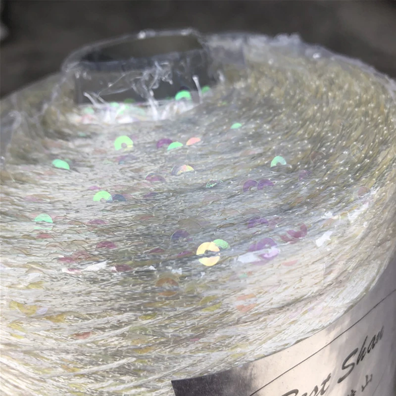 Hot 500g Natural Summer Ice Silk Beautiful Shiny Colorful Sequin Yarn for Knitting DIY Fancy Crochet Weaving Sewing Thread X5230 2