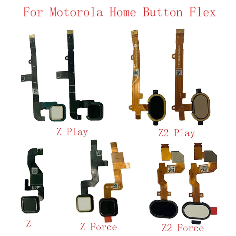Sensore Di Impronte Digitali Pulsante Home Flex Cable Ribbon Per Motorola Moto Z Z Play Z2 Play Z Force Z2 Force Touch Parti Di Ricambio