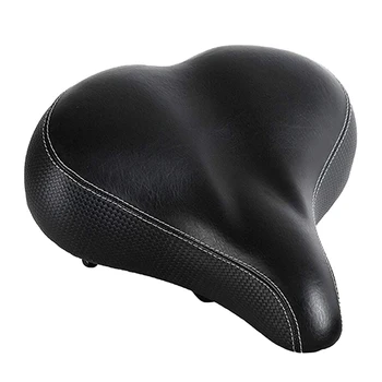 

1 Pc Bike Seat PU Leather Wide Practical Bike Saddle MTB Seat Bike Accessory for Exercise Cycling Sports
