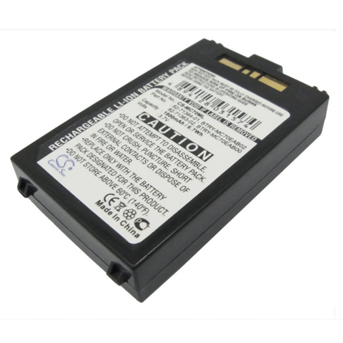 Bateria de Substituição para Symbol Peças do Scanner Nova Scanner Cs-mc70ml Mc70 Mc7004 Mc7090 82 Pn-71363-02 82-71364 1800 Mah - 6.66wh 2 Substituição Para SYMBOL CS-MC70ML MC70, MC7004, MC7090