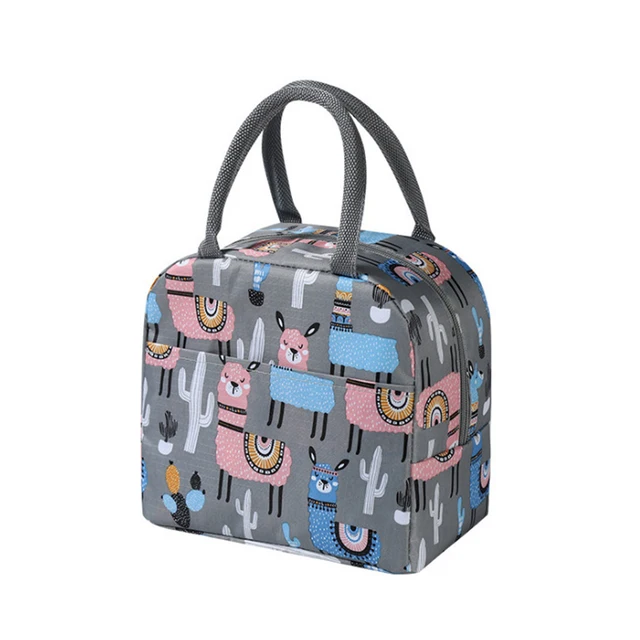 1PCs Fresh Cooler Bags Waterproof Nylon Portable Zipper Thermal Oxford Lunch Bags For Women Convenient Lunch Box Tote Food Bags O