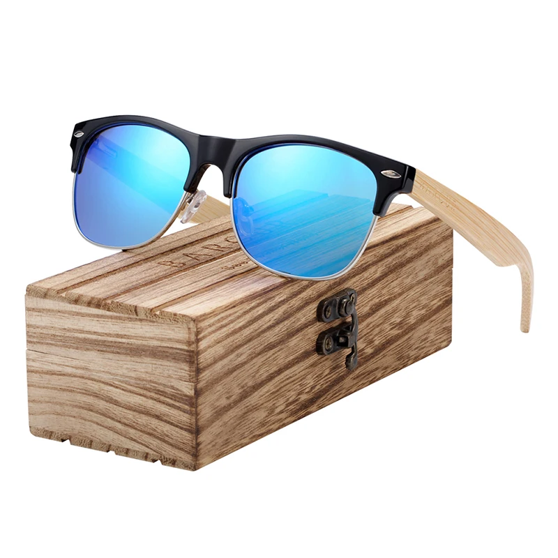 BARCUR Bamboo Polarized Sunglasses Wood Sunglasses BC4000