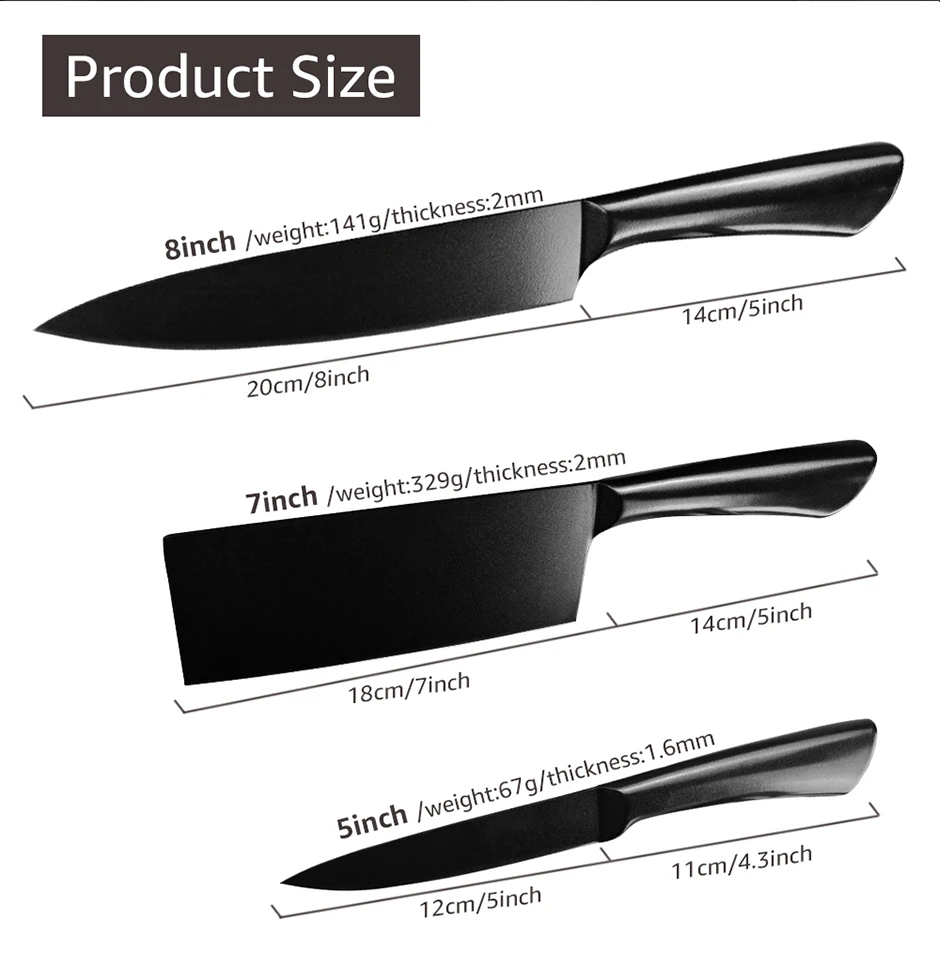 Кухонный нож из нержавеющей стали с антипригарным покрытием X50CRMOV15, универсальный нож, нож шеф-повара, нож, нож для приготовления мяса, овощей, резак