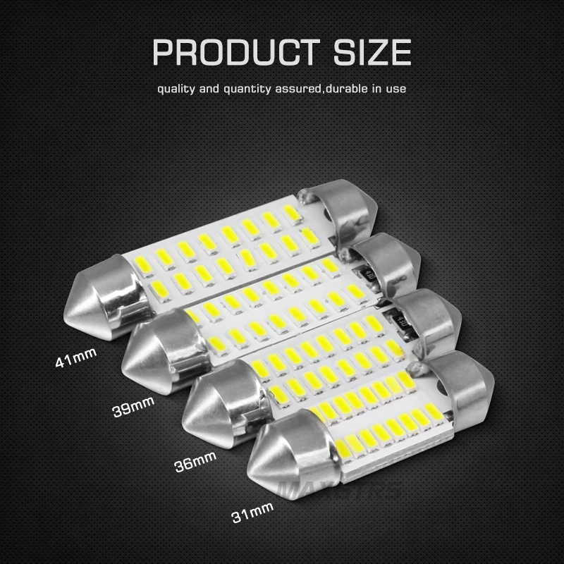 10x светодиодная гирлянда с can-шиной 31 мм 36 мм 39 мм 42 мм SV8, 5 C10W C5W Led 3014 SMD 12V лампа освещения автомобиля купольная лампа номерного знака огни