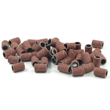 

100pcs 1/4 80 Grit Sanding Drum Sleeves Sander + 2 *Mandrels For Rust Remover