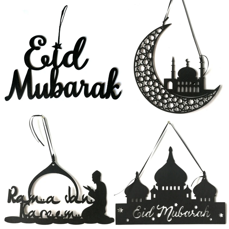 

Liviorap EID Ramadan Mubarak Ornaments Decoration DIY Hollow Islamic Muslim Eid Al-fitr Hajj Mubarak Party Favor Decor Ramadan