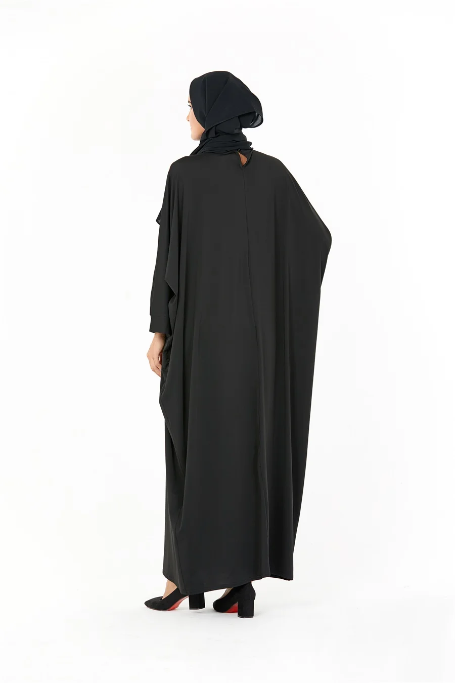 Siskakia мусульманские женские платья абайя черные с рукавами летучая мышь шикарная Цветочная вышивка большие Халаты женские осенние Новые