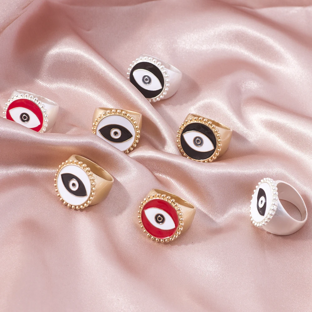 Lost Lady Female Women's Rings Wedding Alloy Enamel Love Heart Eye Round Rings Gifts Women Girl Party Fashion Jewelry ring set gold color rings wedding rings finger ring gold color ring wedding ring adjustable rings stainless steel ring tibetan silver rings signet ring finger watch ring chain ring half face ring amethyst zirconia ring silver ring opening ring fidget spinner ring sparkling heart ring tungsten ring zircon crystal ring moissanite diamond ring color change ring ceramic ring animal ring