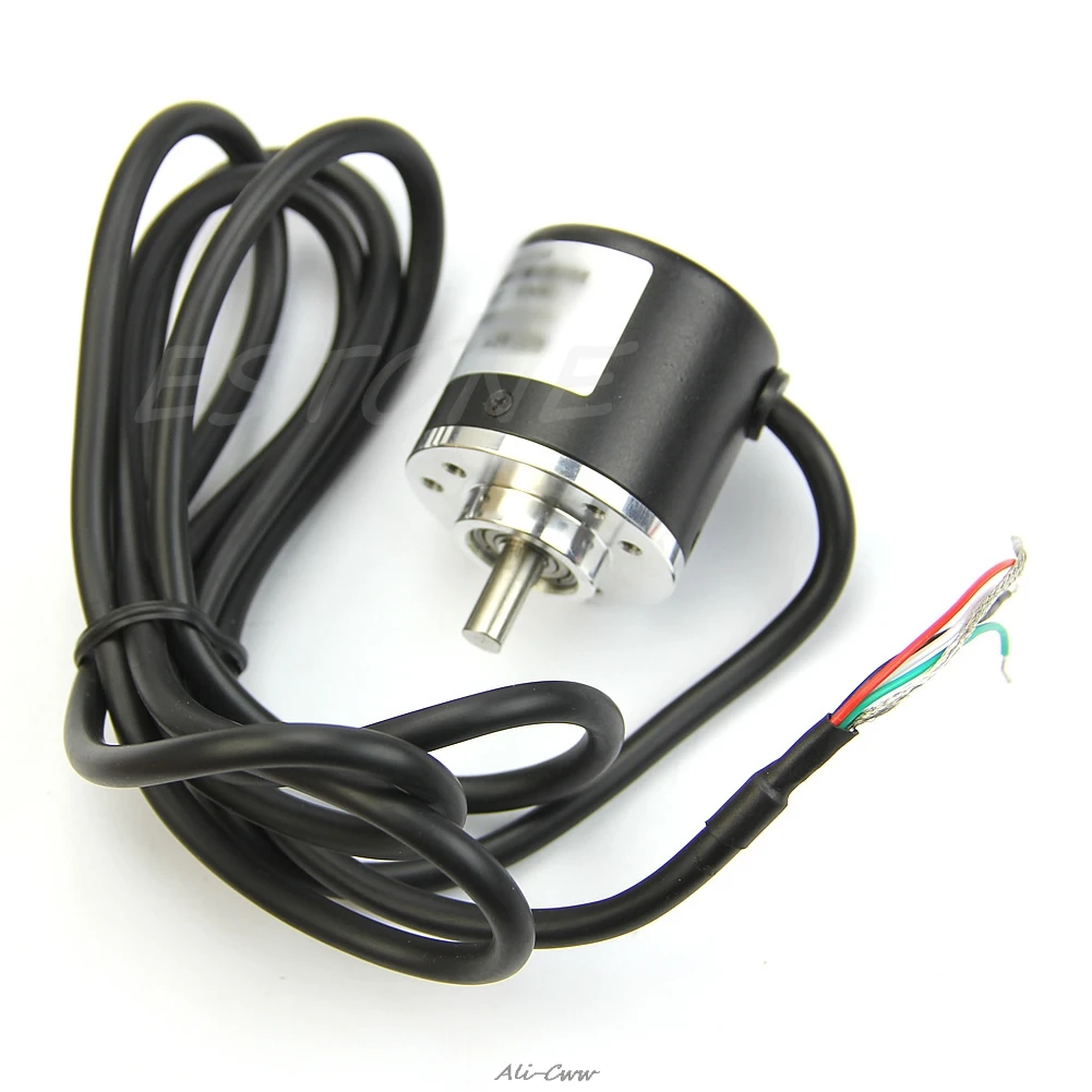 Поворотный инкрементный кодировщик 360P/R фазовый AB 6 мм вал с соединительной