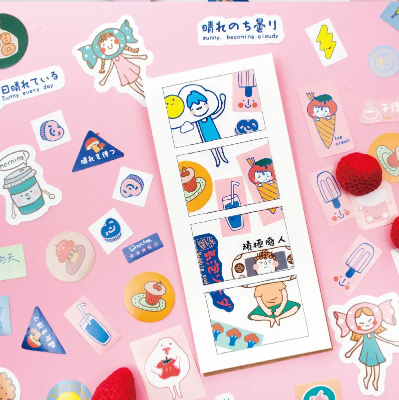 30pcs/1pack Kawaii Stationery Stickers Yuanqi fun Diary Planner Decorative Mobile Stickers Scrapbooking DIY Craft Stickers