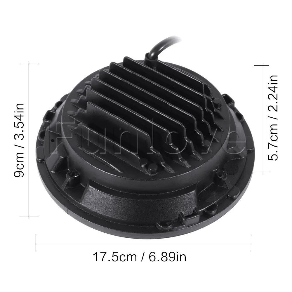 

WHDZ 7 Inch Round Headligh LED Headlight Halo with Turn Signal Light Angel Eye Ring DRL for Jeep Wrangler JK LJ CJ Hummer H1 H2