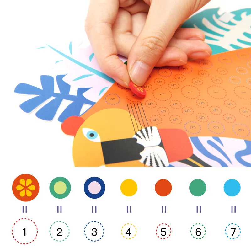 3D художественные наклейки карты точка живопись детские головоломки инновационное Руководство DIY малыш учебный Плакат Набор для детей играть игрушки