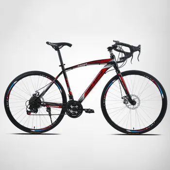 

Bicycle Road Bike 26 Inch 21 Speed Men and Women Sports Car Student Broken Wind Road Racing Fixed Gear Solid Live Flying Bicycle