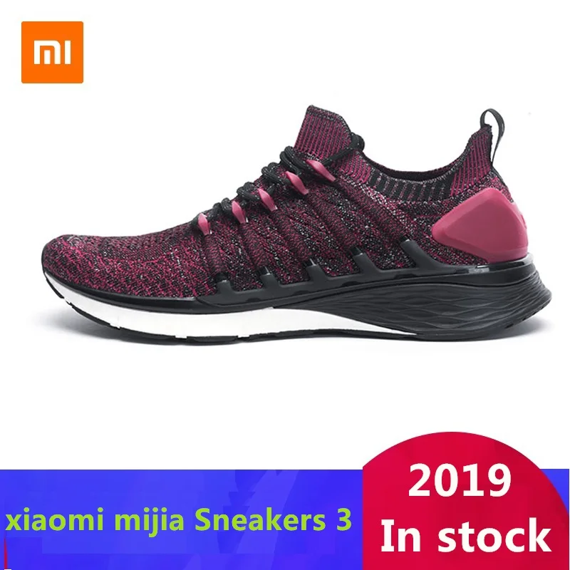 

In Stock! Xiaomi Mijia Sneakers 3 Men's Outdoor Sports Uni-moulding 3D Fishbone Lock System Knitting Upper Men Running Shoes
