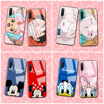 

Case for Xiaomi Redmi 8 8A Daisy Duck Cartoon Painted Tempered Glass Back Cover Phone Bags Cases For Redmi 7A Redmi7