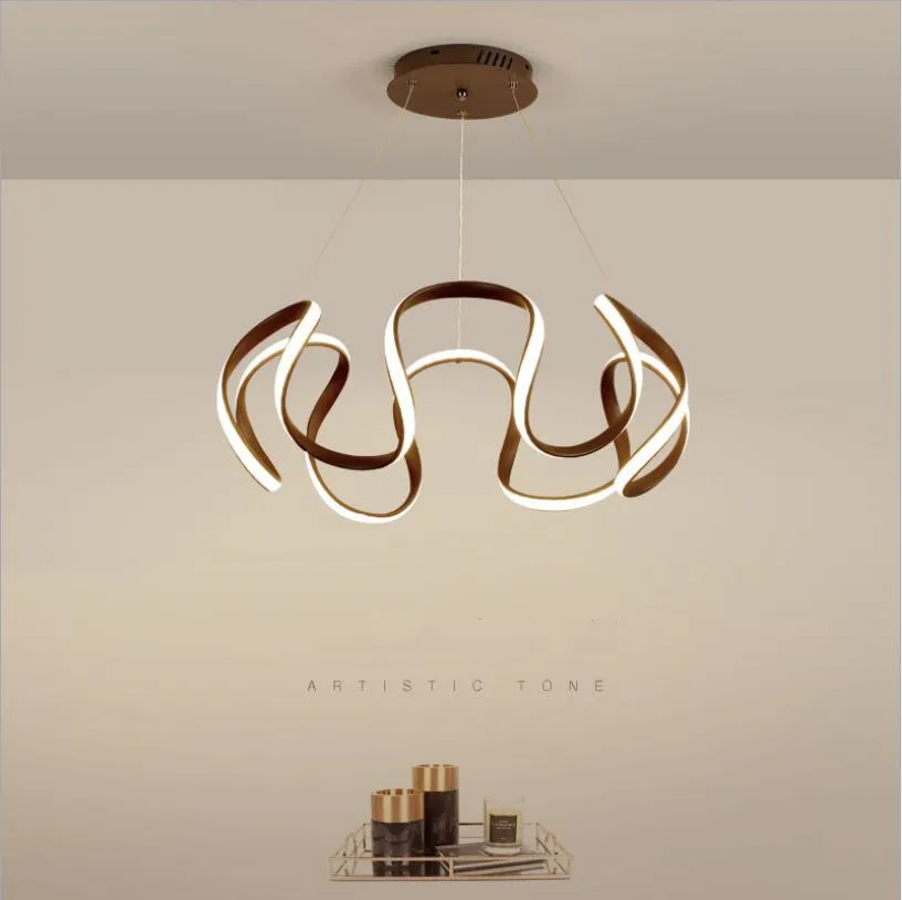 

Led restaurant chandelier modern art hanging lamp fashion creative Nordic living room dining table bar hanging wire decor Lamp