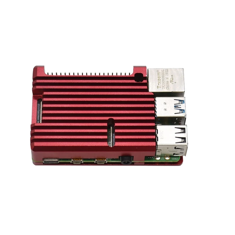 

for Raspberry Pi 4B 2G RAM DIY Kit Support 2.4 / 5.0 GHz WIFI Bluetooth 5.0 with Aluminum CNC Alloy Protective Red Case 5V 3A Po