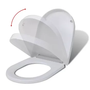 

Toilet Seat Cover U Type Replacement Thickened Slow-Close Bidet Toilet Seat Lid PP Board Household Toilet Accessories White