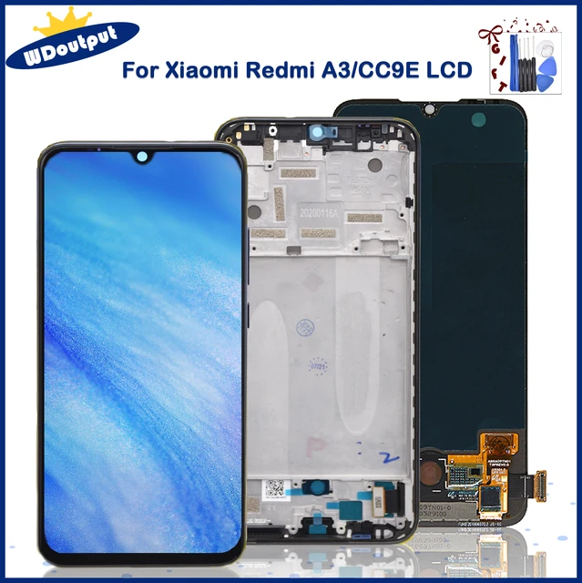 6.088AMOLED For Xiaomi MI CC9E Mi A3 LCD Display Touch Screen Digitizer  Assembly Replacement For