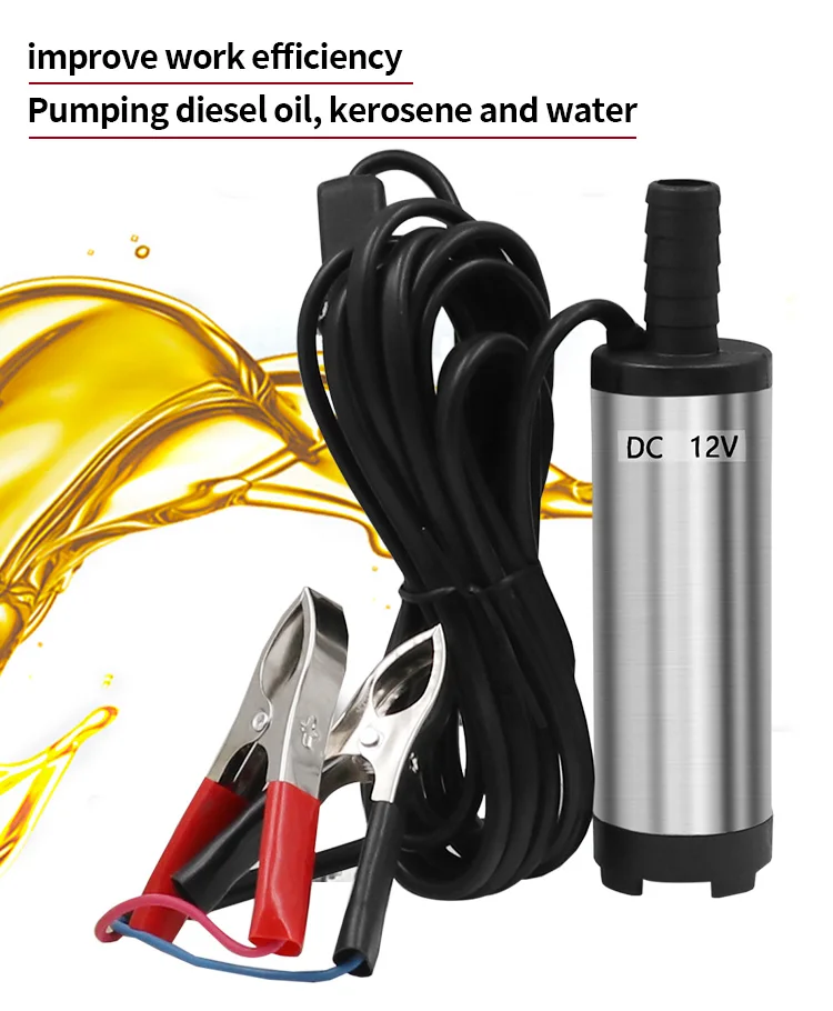 12V DC Diesel Fuel Water Oil Car Camping Fishing Submersible Transfer Pump