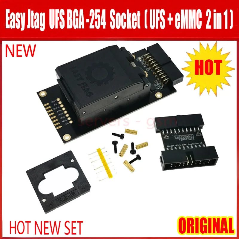Новая Оригинальная розетка Easy-Jtag Plus UFS BGA-254 Socket / EMMC 254(EMMC + 2 в 1) адаптер для телефона