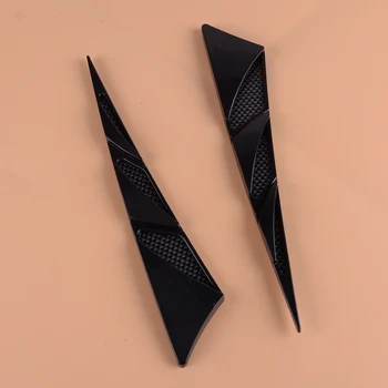 

beler ABS 2pcs Black Car Exterior Hood Air Flow Fender Maker Sticker Side Intake Vent Decorative Cover Trim Decoration Universal