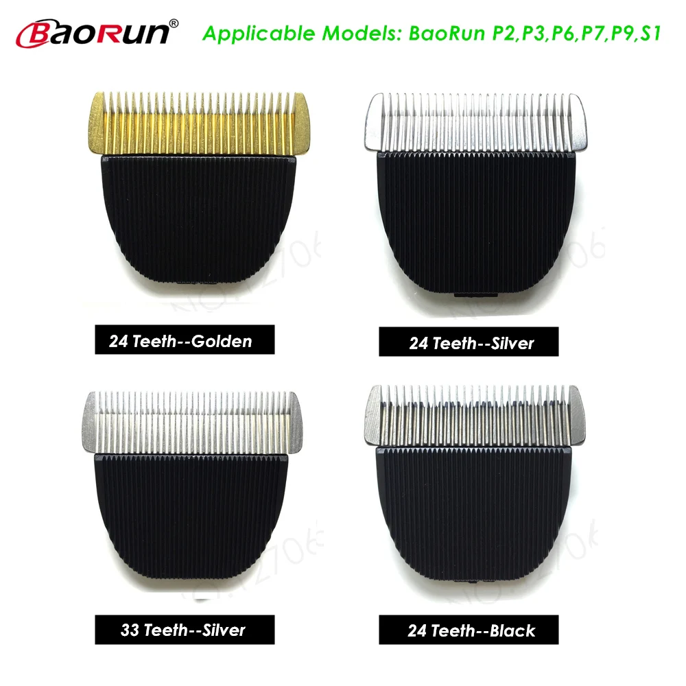 Original BaoRun Pet Clipper Blade Dog Hair Trimmer Spare Blades for P2 P3 P6 P7 P9 S1 Ceramic Cutter Knives 24 33 Teeth Optional