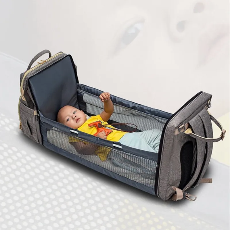 MOTOHOOD Mother Diaper Bags For Mom Multifunctional Nappy Bag Bed Backpack For Women Waterproof Mother Bag Baby Bags (4)
