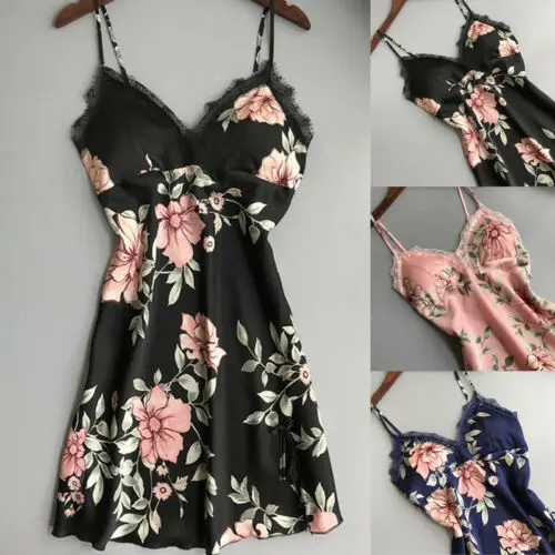 

Sexy Ladies Lingerie Sleepwear Women Babydoll Robe Underwear women's night dress lace sleepwear Silk Satin