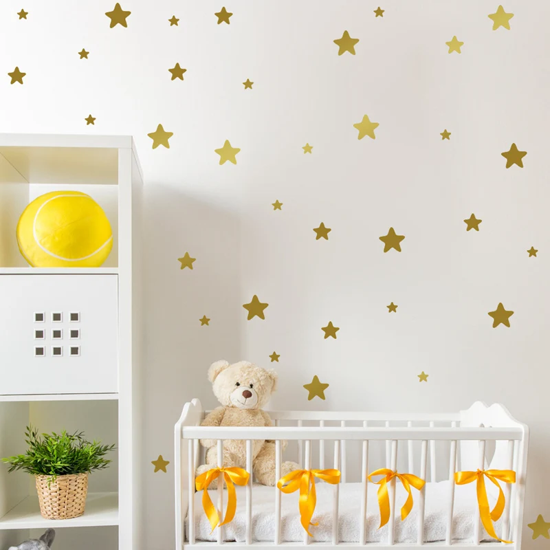 

Wall Stickers for Kids Rooms Star Shape Nursery Art Wall Stickers Children Room Modern Wall Art Decals Nursery Decor