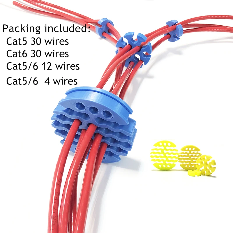 Peine fijador cables de Red Cat 5/6, herramienta para ordenar cables, 4/12/30 orificios de alambre, para sala de ordenador, venta granel|Conectores cables de ordenador| - AliExpress