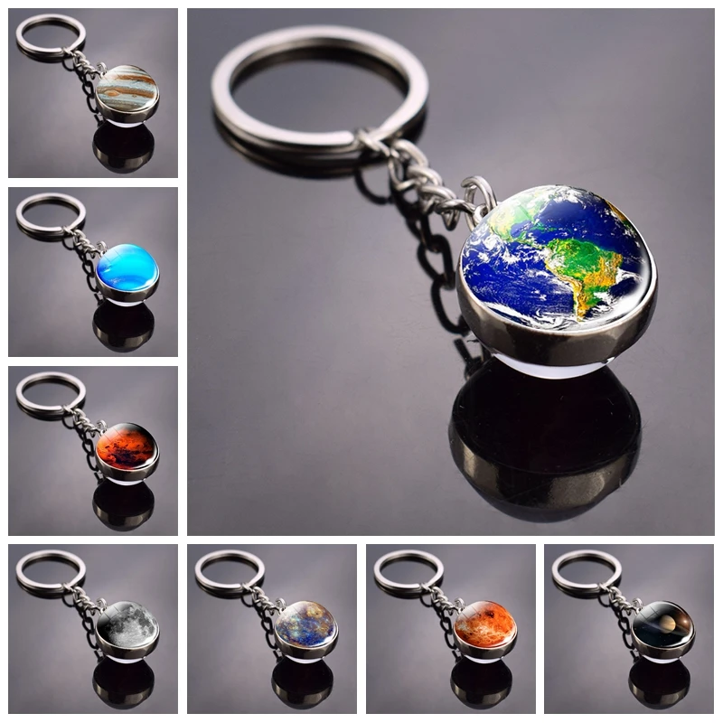 Space Keyring Astronaut Keychain Galaxy Gifts Astronomy 