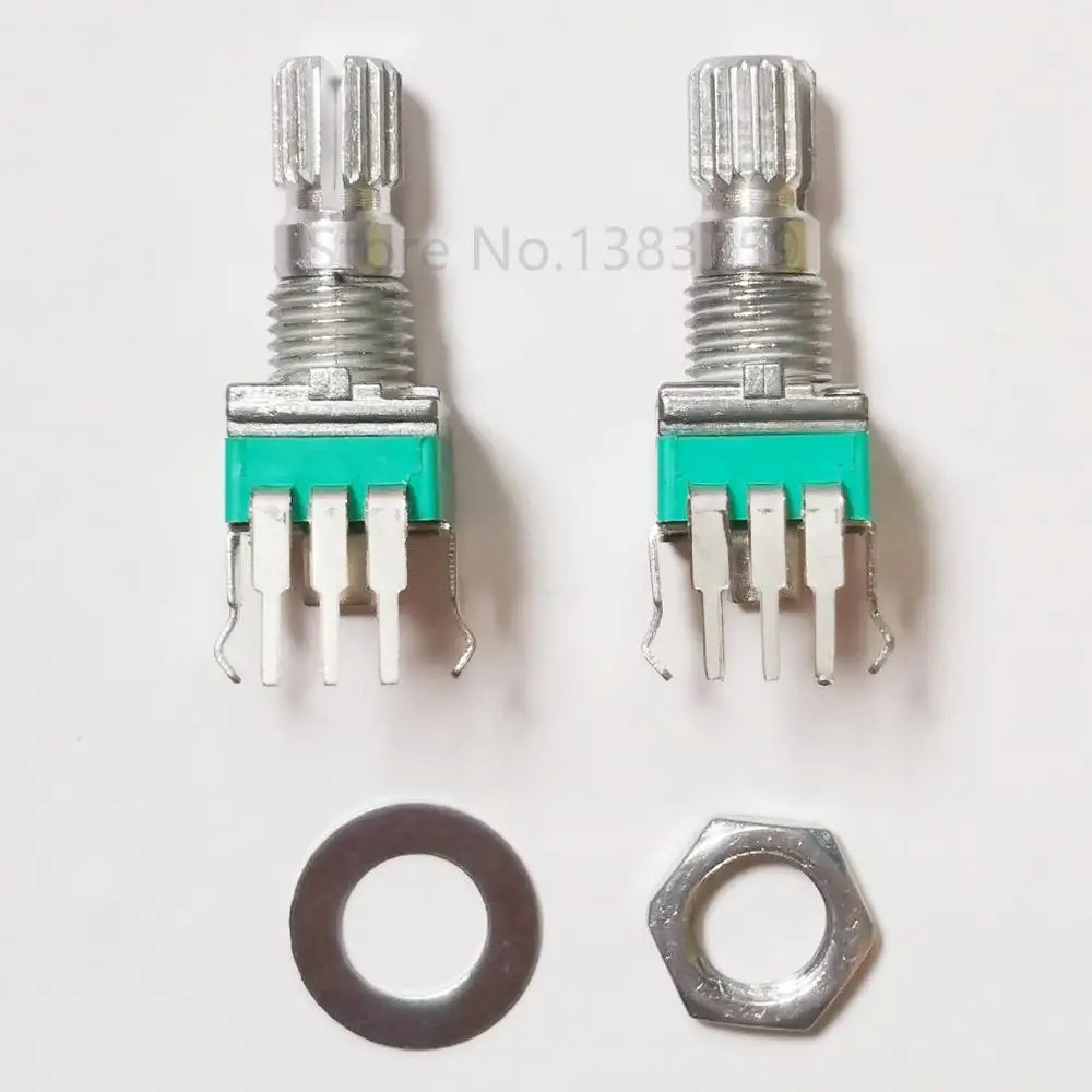 2 шт. регулируемый потенциометр R09 вертикальный изгиб ноги один B100K 15mm вал